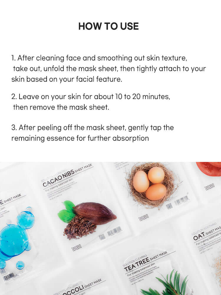 TENZERO Solution Nourishing Avocado Sheet Mask 25ml