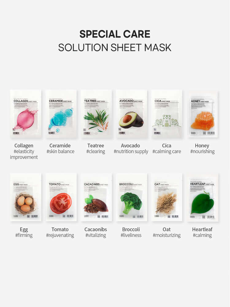 TENZERO Solution Moisturizing Collagen Sheet Mask 25ml (10 pieces)