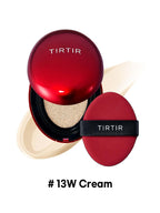 TIRTIR Mini Mask Fit Red Cushion 4.5g in # 13W Cream, showcasing compact design and lightweight coverage.