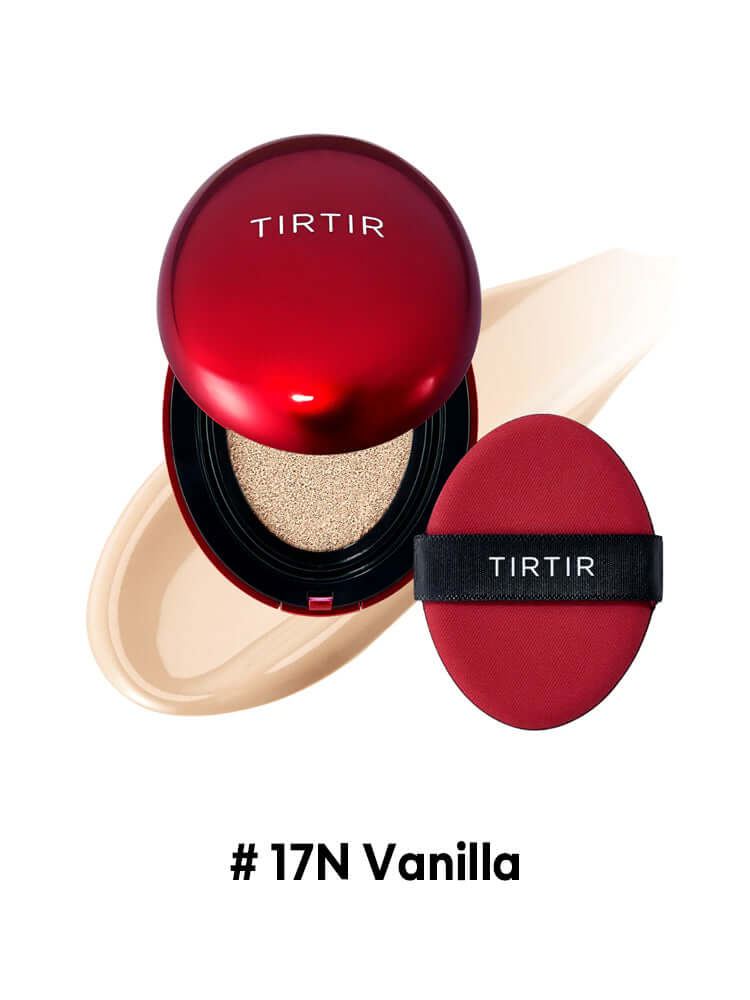 TIRTIR Mini Mask Fit Red Cushion 4.5g in #17N Vanilla with a lightweight finish and travel-friendly design.