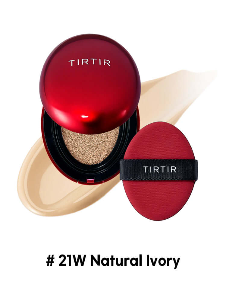 TIRTIR Mask Fit Red Cushion Mini 4.5g with compact design and #21W Natural Ivory shade.