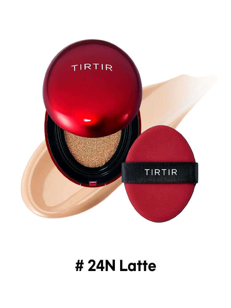 TIRTIR Mask Fit Red Cushion Mini 4.5g with #24N Latte shade, compact design for lightweight coverage.