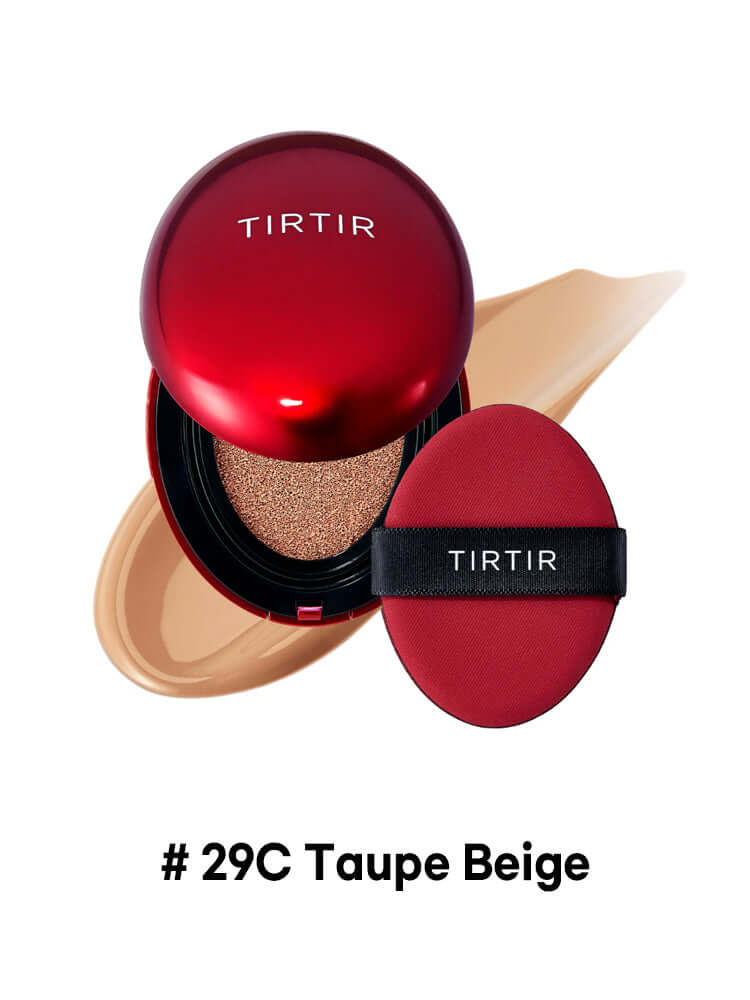 TIRTIR Mask Fit Red Cushion Mini 4.5g with #29C Taupe Beige shade in a compact case.
