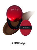 TIRTIR Mini Mask Fit Red Cushion 4.5g in shade #51N Fudge, featuring a compact design and lightweight finish.
