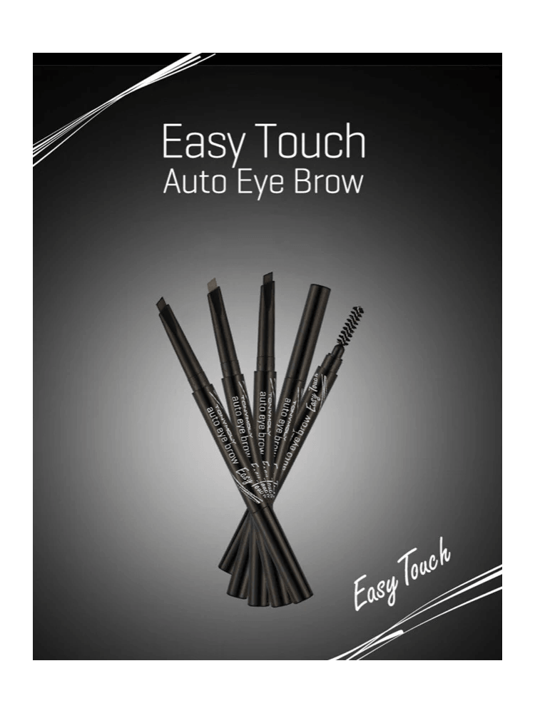 TONY MOLY Easy Touch Auto Eye Brow pencils displayed in a stylish arrangement for precise brow shaping.