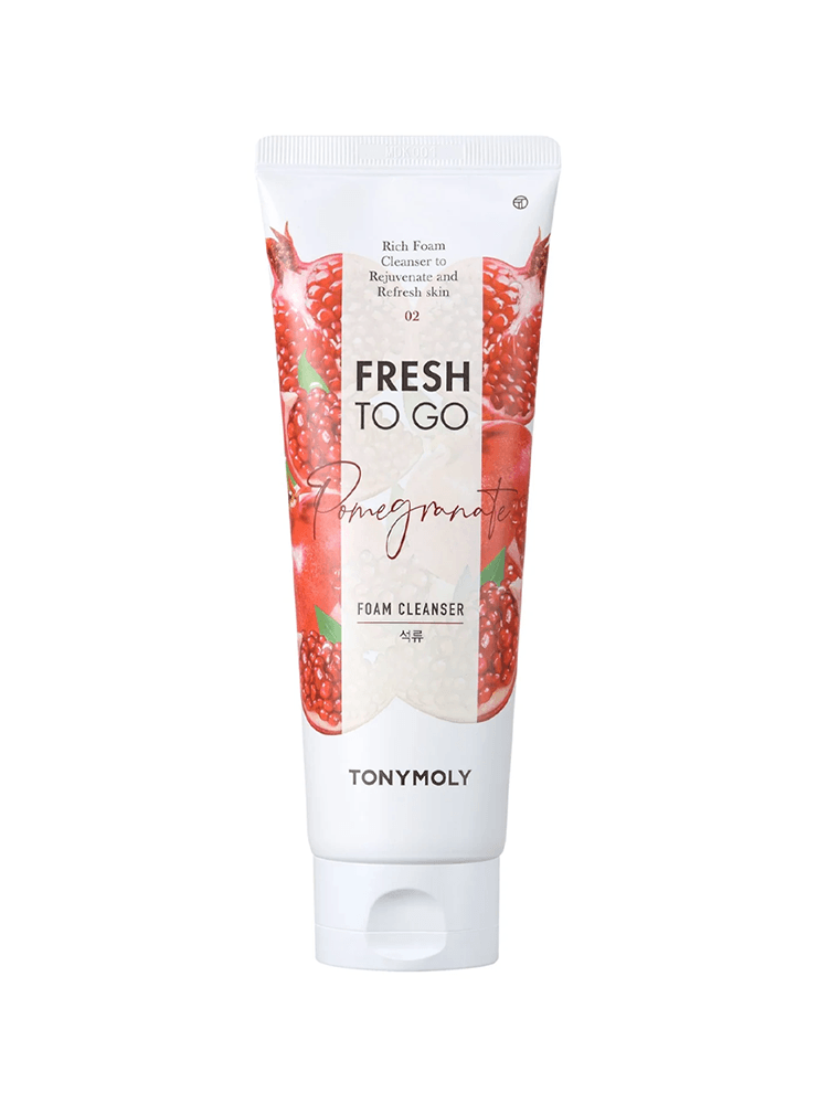 TONY MOLY Fresh To Go Foam Cleanser with Pomegranate for bright, revitalised-looking skin in a tube.