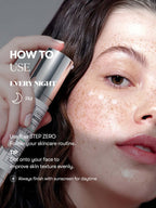 How to use VT Reedle Shot 100 50ml for evening skincare routine; dot onto face for improved texture.