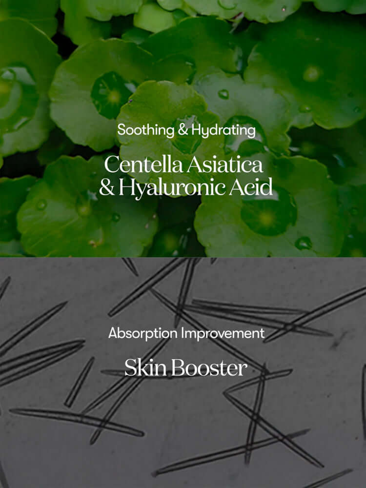 VT Reedle Shot 100 50ml featuring soothing Centella Asiatica and Hyaluronic Acid for skin hydration and absorption improvement.